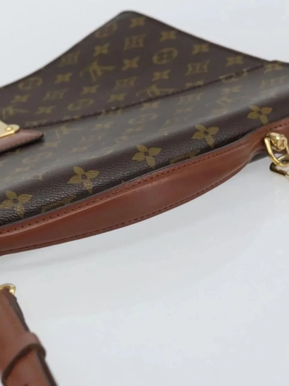 LOUIS VUITTON Monogram Porte Documents Bandouliere Bag M53338 LV Auth ep12567
